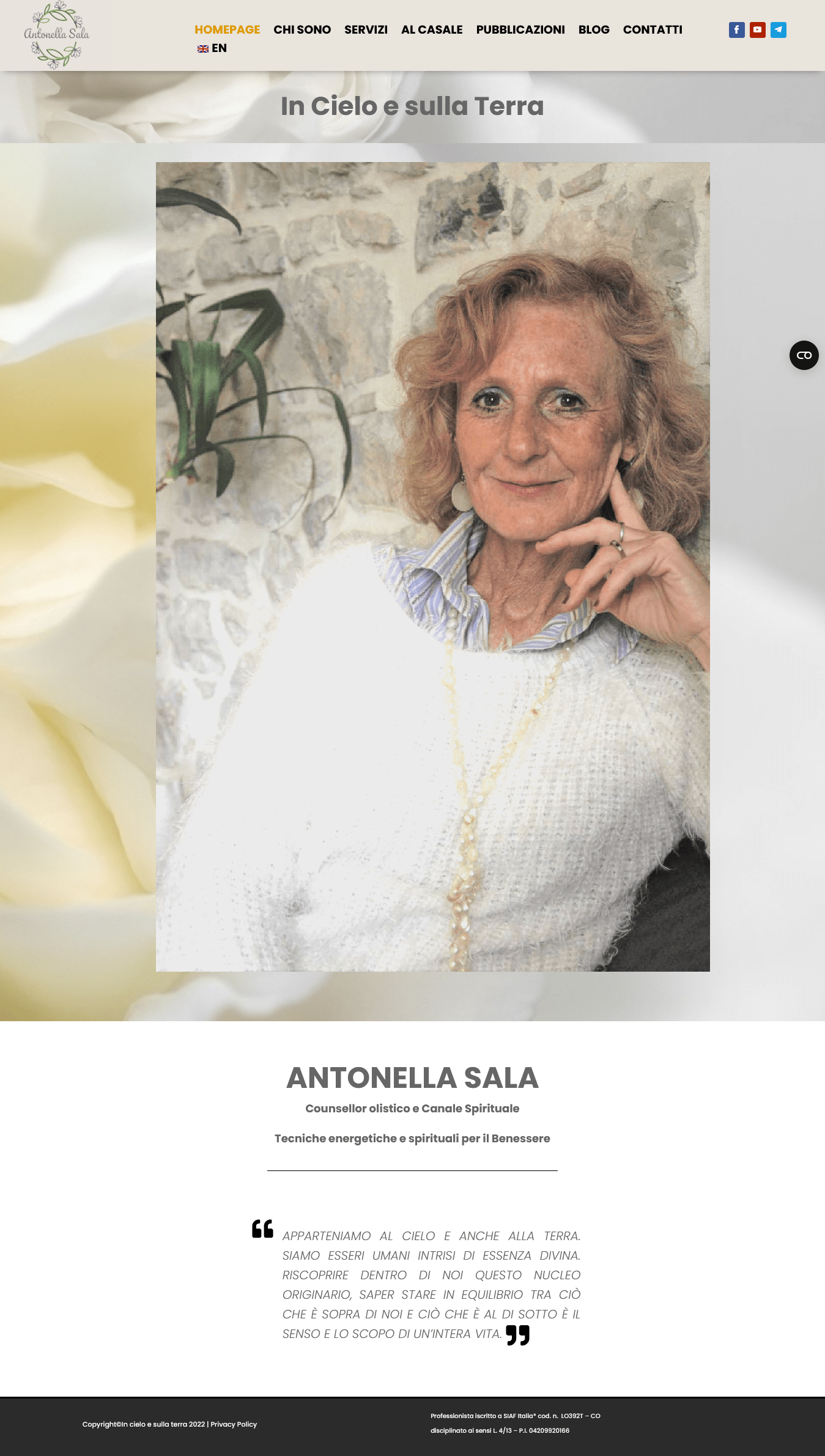 In Cielo e sulla Terra Canale Spirituale Counselor Olistico