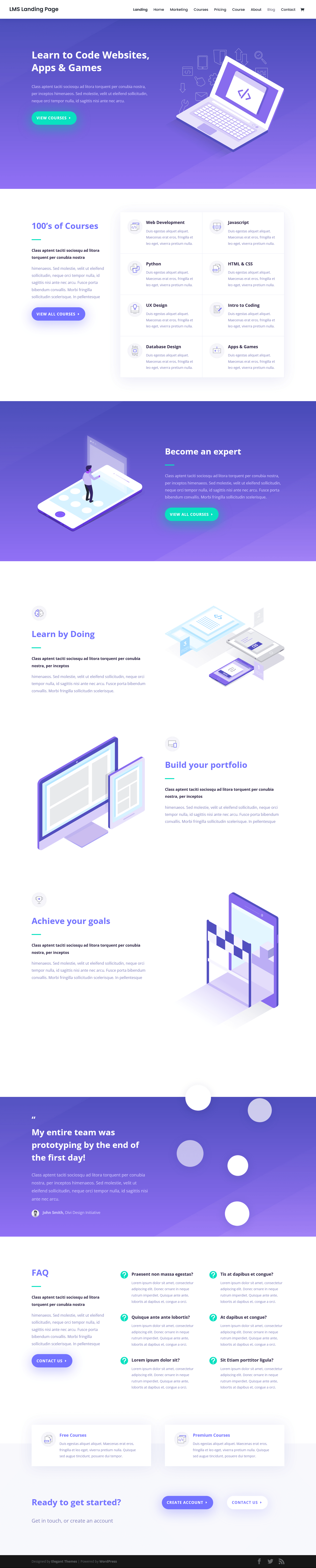 Screenshot 2023 01 20 at 23 27 03 LMS Landing Page Elegant Themes